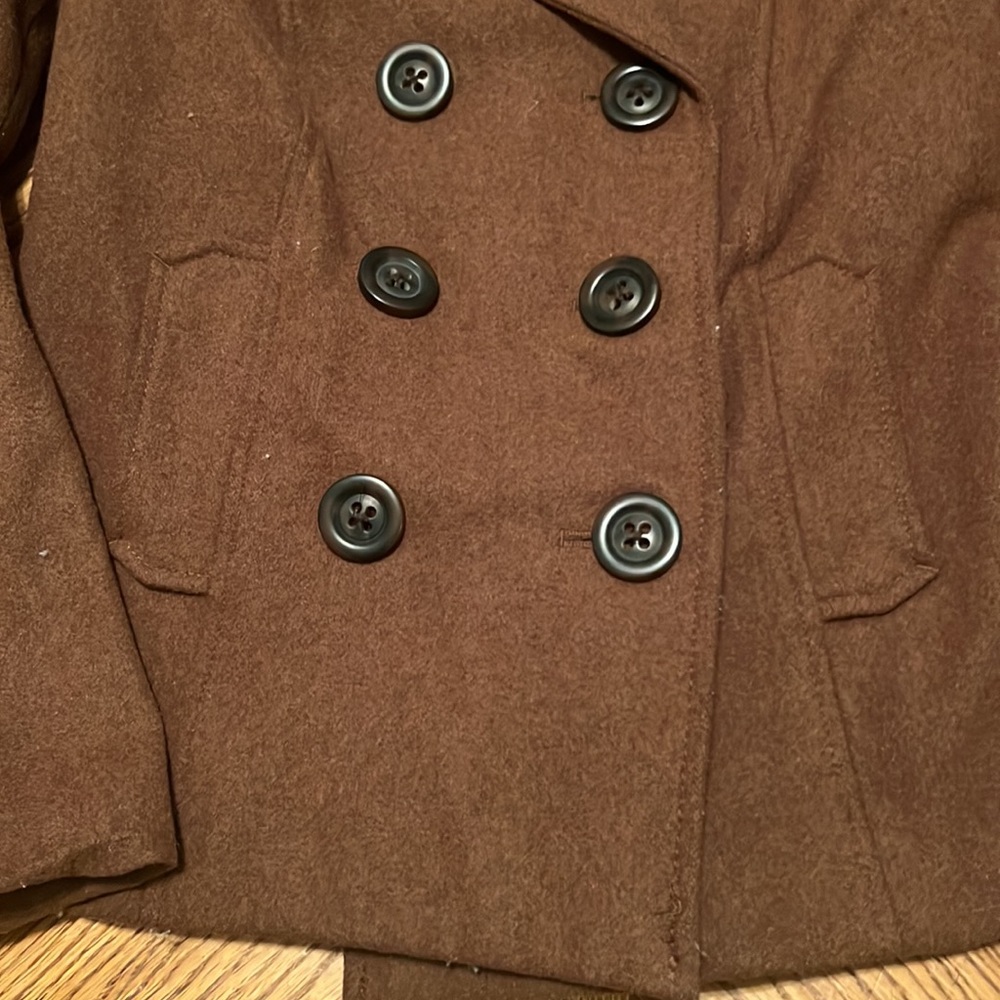 Rust / Brown Colored Classic Polyester Wool Peaco… - image 4